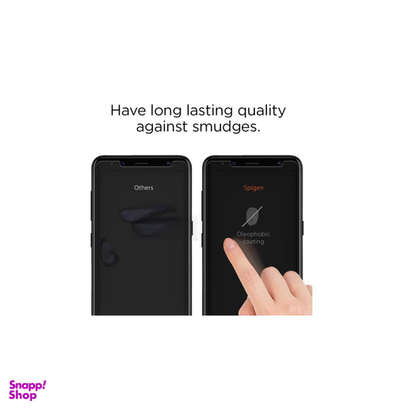 محافظ صفحه نمایش شیشه ای اسپیگن (Spigen) مدل GLAS.tR SLIM HD مناسب موبایل سامسونگ Galaxy A8 2018