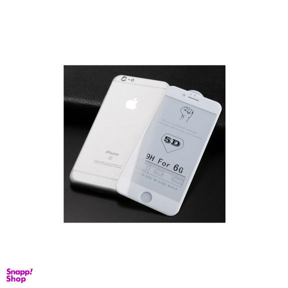 محافظ صفحه نمایش تمام چسب شیشه ای لاین (Lion) مدل 5D مناسب موبایل اپل iPhone 6/6s