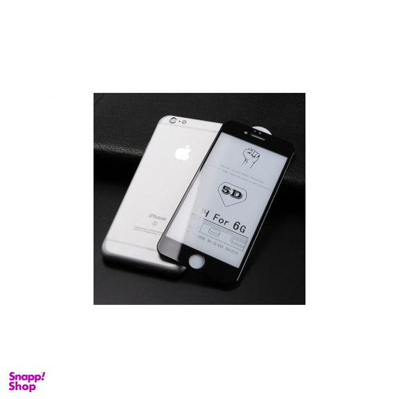 محافظ صفحه نمایش تمام چسب شیشه ای لاین (Lion) مدل 5D مناسب موبایل اپل iPhone 6/6s