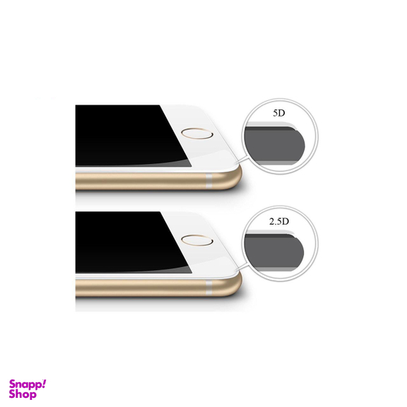 محافظ صفحه نمایش تمام چسب شیشه ای لاین (Lion) مدل 5D مناسب موبایل اپل iPhone 6/6s