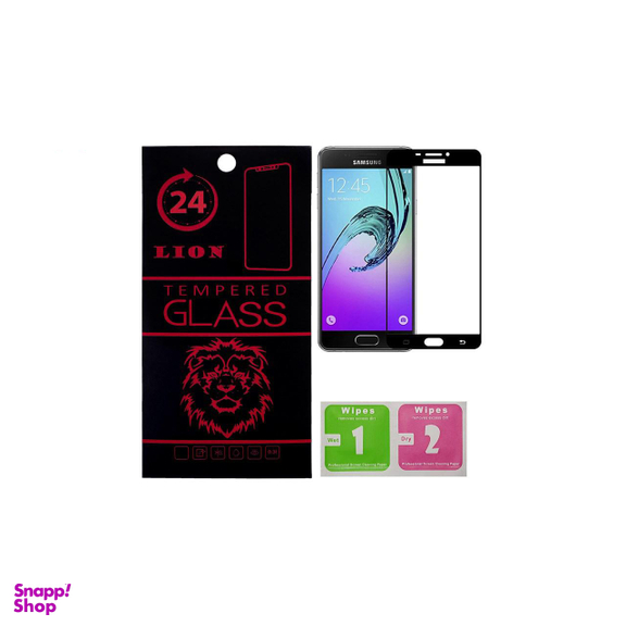 محافظ صفحه نمایش شیشه ای لاین (Lion) مدل 3D Full Cover مناسب موبایل سامسونگ A310/ A3 2016