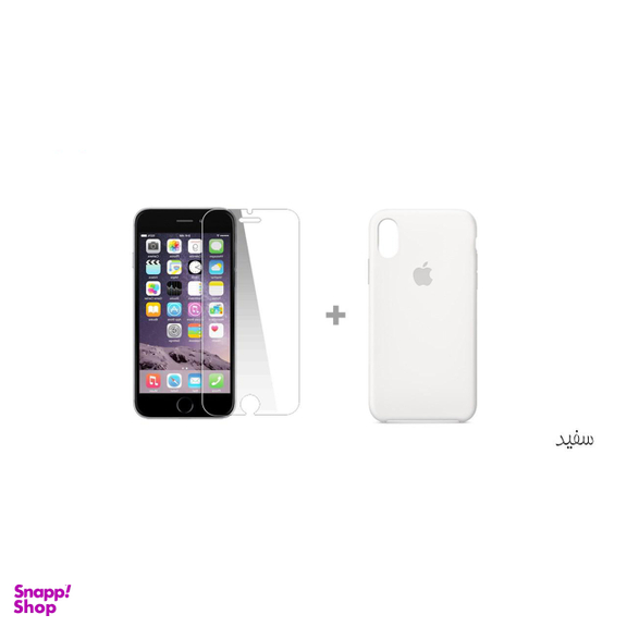 کاور سومگ (Someg) مدل سیلیکونی مناسب موبایل اپل iPhone Xs به همراه محافظ صفحه نمایش