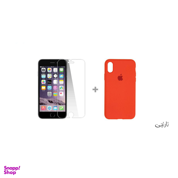 کاور سومگ (Someg) مدل سیلیکونی مناسب موبایل اپل iPhone Xs به همراه محافظ صفحه نمایش