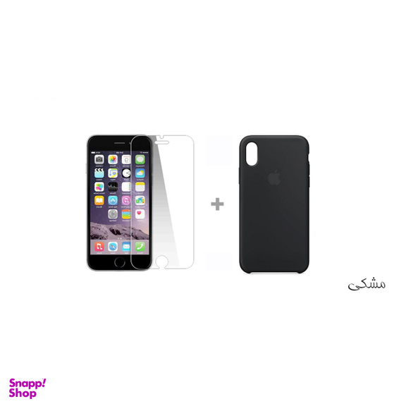 کاور سومگ (Someg) مدل سیلیکونی مناسب موبایل اپل iPhone Xs به همراه محافظ صفحه نمایش