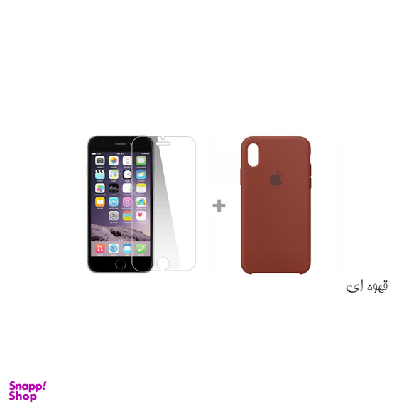کاور سومگ (Someg) مدل سیلیکونی مناسب موبایل اپل iPhone Xs به همراه محافظ صفحه نمایش