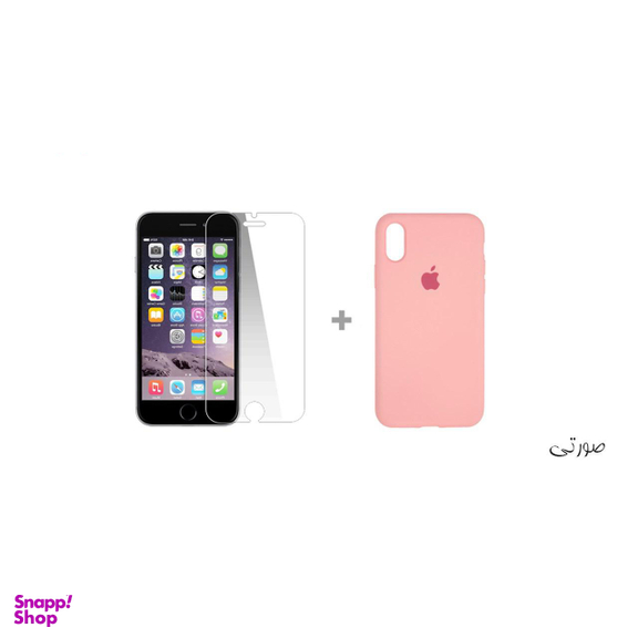 کاور سومگ (Someg) مدل سیلیکونی مناسب موبایل اپل iPhone Xs به همراه محافظ صفحه نمایش