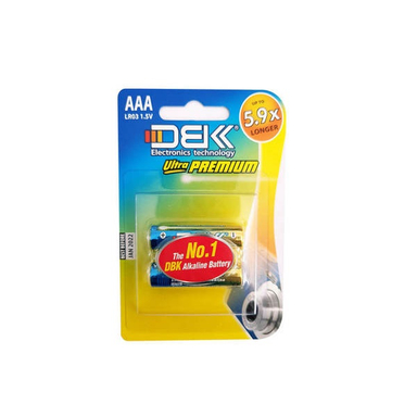 باتری نیم قلمی دی بی کی (DBK) مدل LR03 بسته 2 عددی