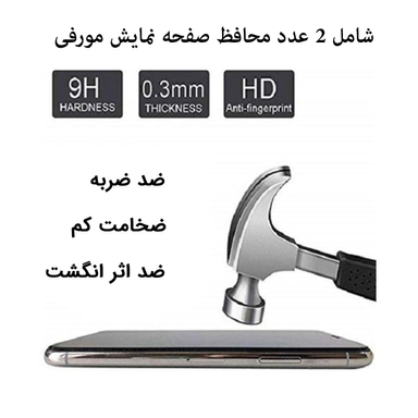 محافظ صفحه نمایش مورفی (Morphie) مدل D-9 مناسب موبایل اپل iPhone 7 بسته 2 عددی