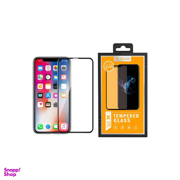 محافظ صفحه نمایش شیشه ای دیویا (De via) مدل Full Glue Tempered مناسب موبایل اپل iPhone X