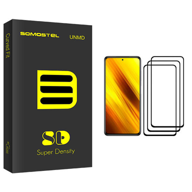 محافظ صفحه نمایش سوماستل مدل Sd Glass مناسب برای گوشی موبایل شیایومی Poco X3 Pro بسته سه عددی