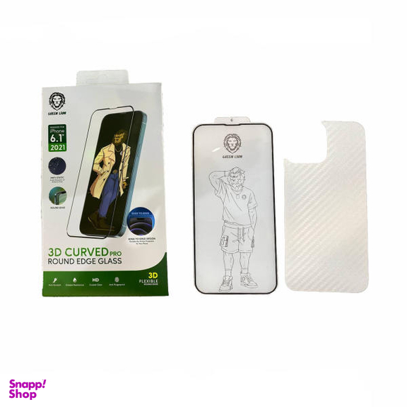 محافظ صفحه نمایش گرین مدل +Silicone مناسب برای گوشی موبایل اپل IPhone 13 Pro به همراه محافظ پشت گوشی