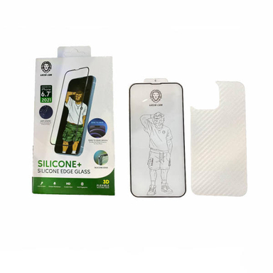 محافظ صفحه نمایش گرین مدل +Silicone مناسب برای گوشی موبایل اپل IPhone 13 Pro Max به همراه محافظ پشت گوشی