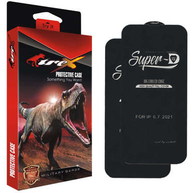 محافظ صفحه نمایش تی رکس مدل Super D مناسب برای گوشی موبایل اپل iphone 13 Pro Max بسته دو عددی