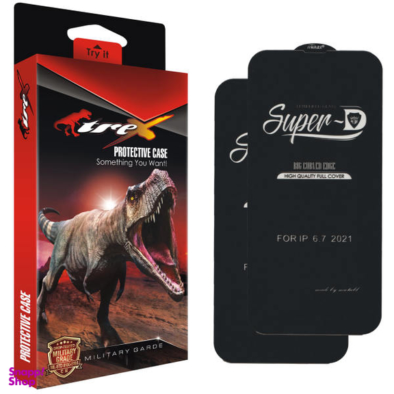 محافظ صفحه نمایش تی رکس مدل Super D مناسب برای گوشی موبایل اپل iphone 13 Pro Max بسته دو عددی