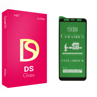 محافظ صفحه نمایش 9D دی اس مدل PV+ مناسب برای گوشی موبایل سامسونگ Galaxy J4 Plus/J6 Plus/A7 2018