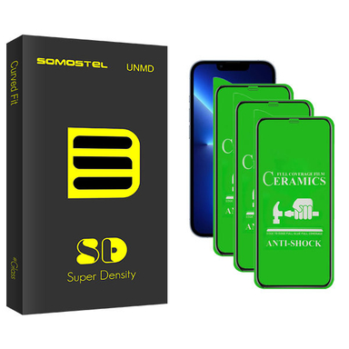 محافظ صفحه نمایش سرامیکی سوماستل مدل SD مناسب برای گوشی موبایل اپل iPhone 13 بسته سه عددی