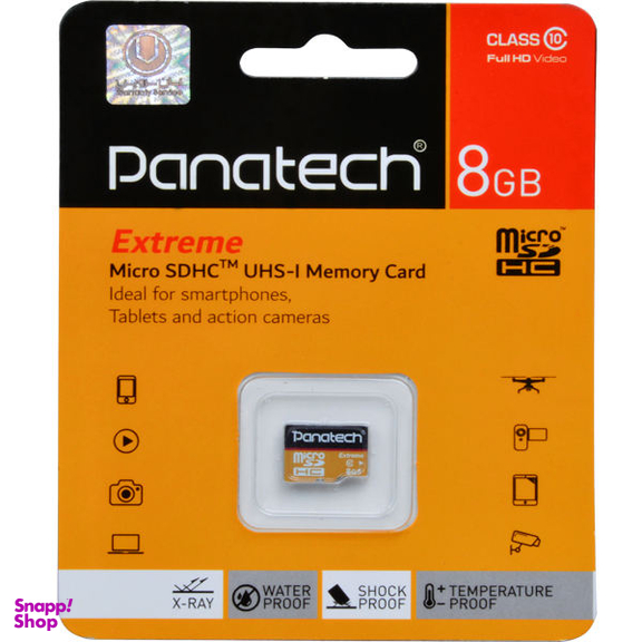 کارت حافظه microSDHC پاناتک کلاس 10 استاندارد سرعت 30 MBps ظرفیت 8 گیگابایت