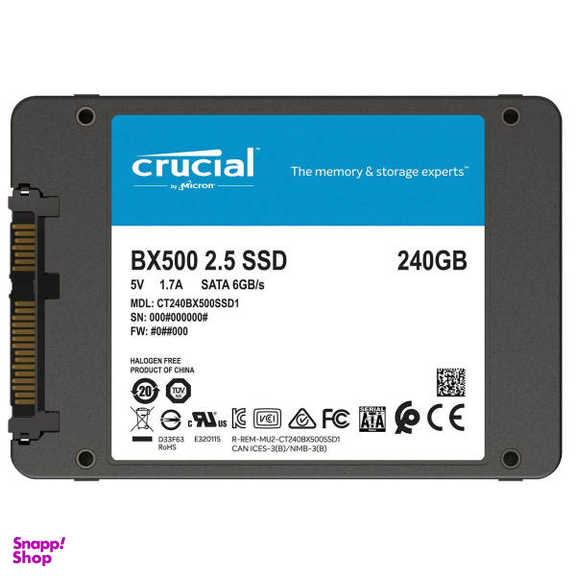اس اس دی اینترنال کروشیال مدل BX500 ظرفیت 240 گیگابایت