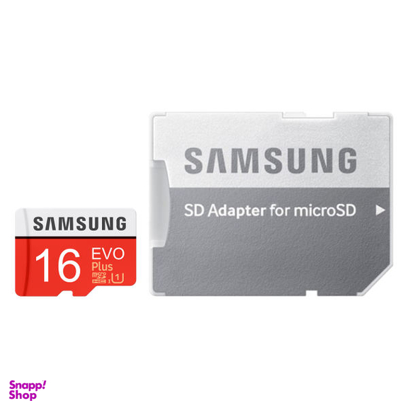 کارت حافظه microSDHC سامسونگ (Samsung) مدل Evo Plus کلاس 10 استاندارد UHS-I U1 سرعت 95MBps ظرفیت 16 گیگابایت به همراه آداپتور SD