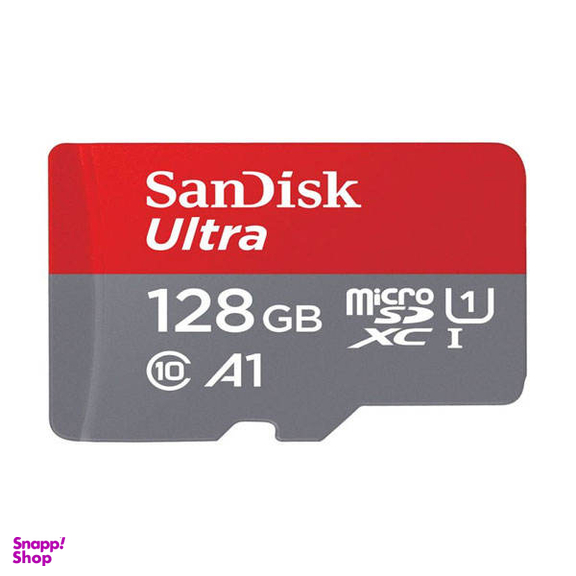 کارت حافظه microSDXC سن دیسک مدل Ultra A1 کلاس 10 استاندارد UHS-I U1 سرعت 100MBps ظرفیت 128 گیگابایت