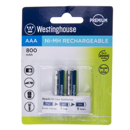 باتری قابل‌ شارژ نیم قلمی وستینگهاوس مدل Ni-MH Rechargeable بسته‌ی 2 عددی