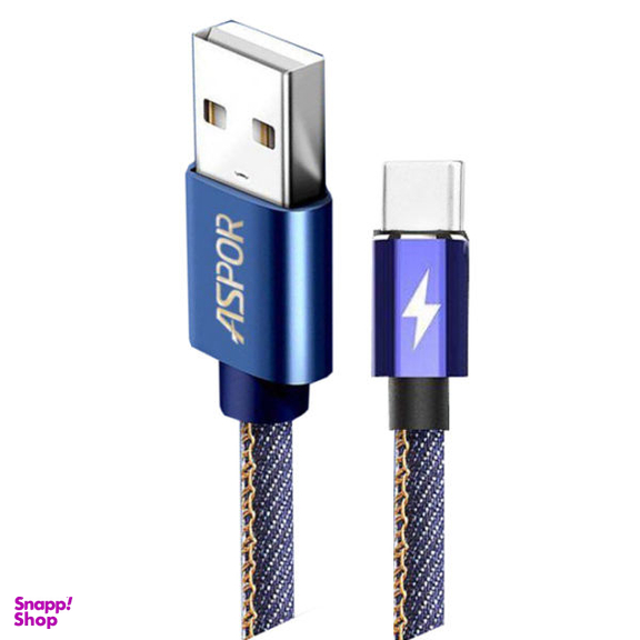 کابل تبدیل USB به USB-C آسپور مدل A127 طول 1 متر