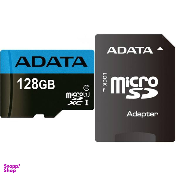 کارت حافظه microSDXC ای دیتا مدل Premier کلاس 10 استاندارد UHS-I U1 سرعت 85MBps همراه با آداپتور SD ظرفیت 128 گیگابایت