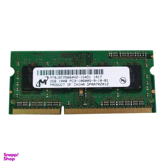 رم لپ تاپ DDR3 تک کاناله 1333مگاهرتز CL9 میکرون مدل 10600S ظرفیت 2 گیگابایت