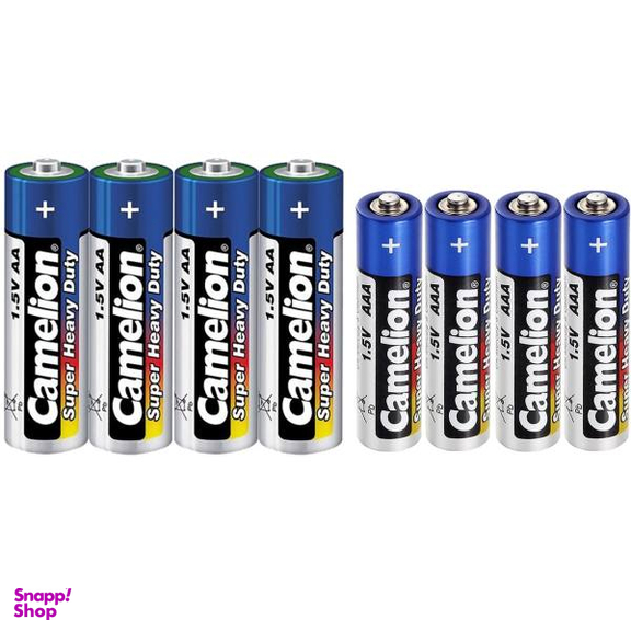 باتری قلمی و نیم قلمی کملیون مدل Super Heavy Duty بسته 8 عددی