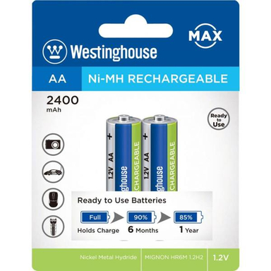 باتری قابل شارژ قلمی وستینگ هاوس مدل Ni-MH Rechargeable بسته‌ی 2 عددی