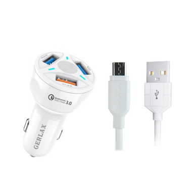شارژر فندکی جرلکس مدل GC-06 به همراه کابل تبدیل microUSB