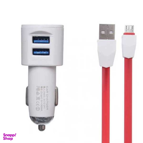 شارژر فندکی الدینیو مدل DL-C29 به همراه کابل تبدیل microUSB
