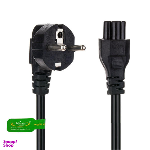 کابل برق سه پین منبع تغذیه لپ تاپ ونوس مدل V209 طول 1.5 متر غیر اصل