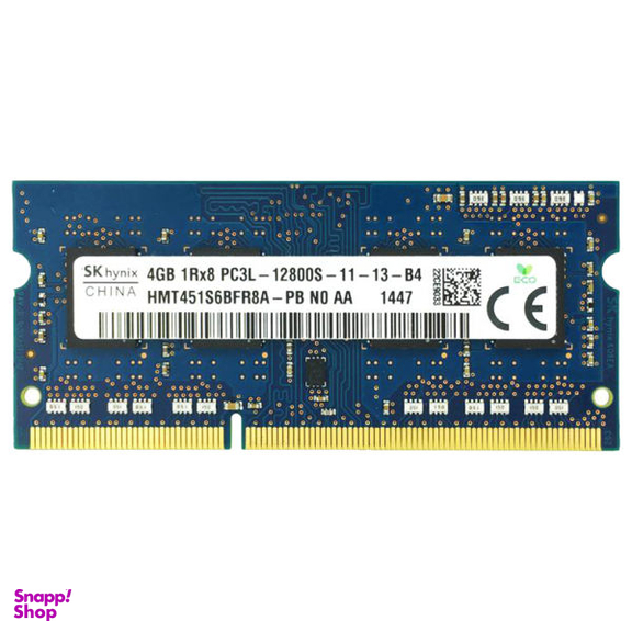 رم لپ تاپ DDR3L تک کاناله 1600 مگاهرتز CL11 اس کی هاینیکس مدل 12800S ظرفیت 4 گیگابایت