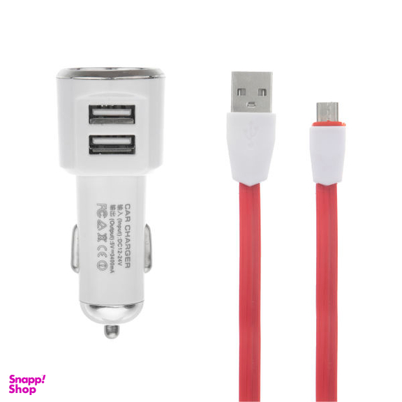 شارژر فندکی الدینو مدل DL-C29 به همراه کابل تبدیل microUSB