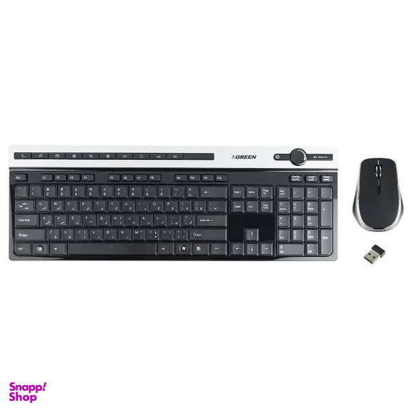 کیبورد و ماوس بی سیم گرین مدل GKM-505W با حروف فارسی