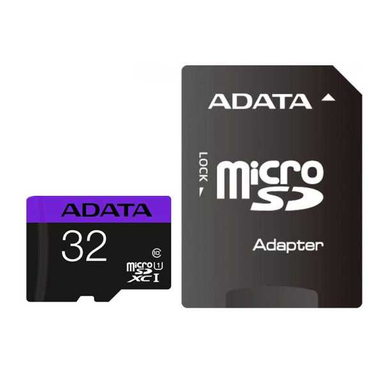 کارت حافظه‌ microSDHC ای دیتا مدل Premier کلاس 10 استاندارد UHS-I U1 سرعت 80MBps ظرفیت 32 گیگابایت با آداپتور SD