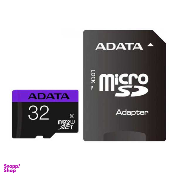 کارت حافظه‌ microSDHC ای دیتا مدل Premier کلاس 10 استاندارد UHS-I U1 سرعت 80MBps ظرفیت 32 گیگابایت با آداپتور SD