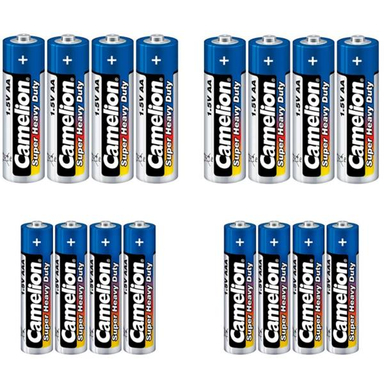 باتری قلمی و نیم قلمی کملیون مدل Super Heavy Duty مجموعه 16 عددی