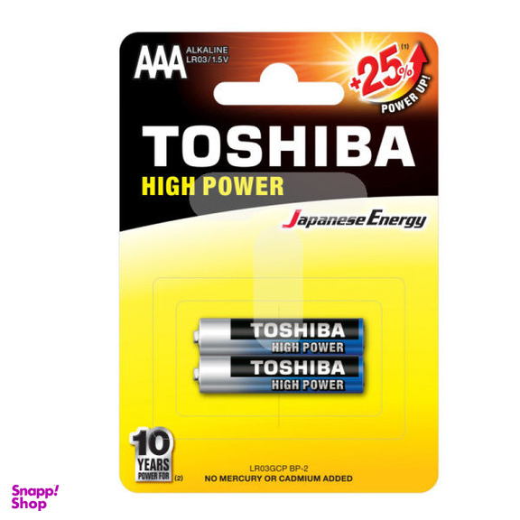 باتری نیم قلمی توشیبا مدل high power بسته 2 عددی