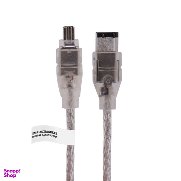کابل رابط فایروایر 6 پین به 4 پین امروزمارکت مدل EM25D06 طول 1.2 متر