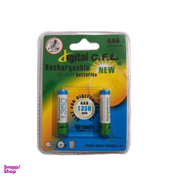 باتری قابل شارژ دیجیتال سی اف ال مدل F-1350 بسته 2 عددی