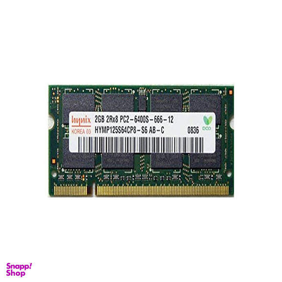 رم لپ تاپ DDR2 تک کاناله 6400 مگاهرتز CL6 هاینیکس مدل HY ظرفیت 2 گیگابایت