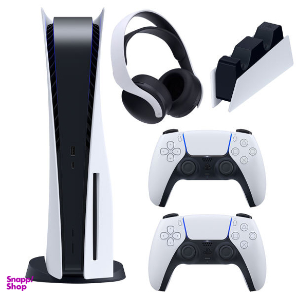 مجموعه کنسول بازی سونی مدل PlayStation 5 ظرفیت 825 گیگابایت ریجن اروپا به همراه هدست و پایه شارژر