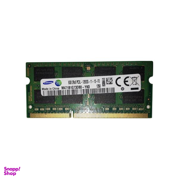رم لپ تاپ سامسونگ مدل DDR3 12800s MHz PC3L ظرفیت 8 گیگابایت
