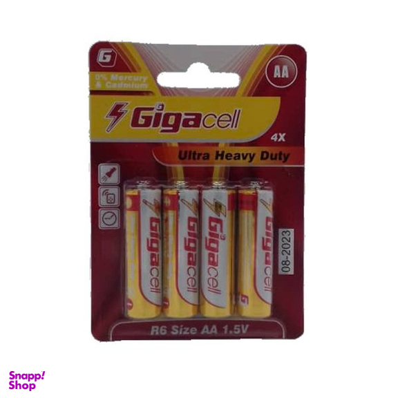 باتری قلمی گیگاسل مدل Ultra Heavy بسته 4 عددی