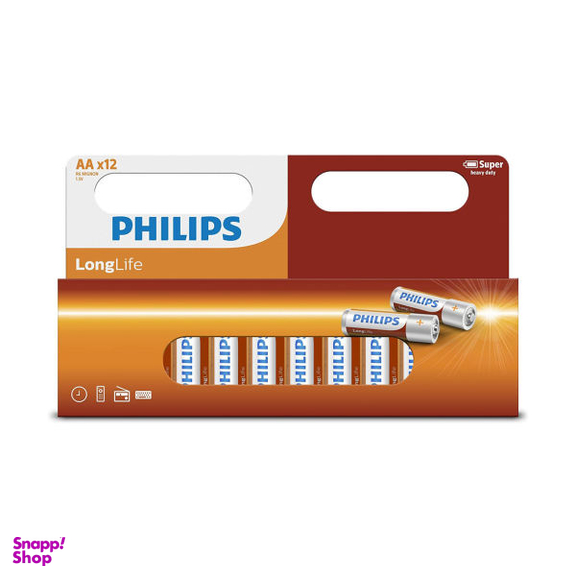 باتری قلمی فیلیپس مدل R6L12B/97 بسته 12 عددی