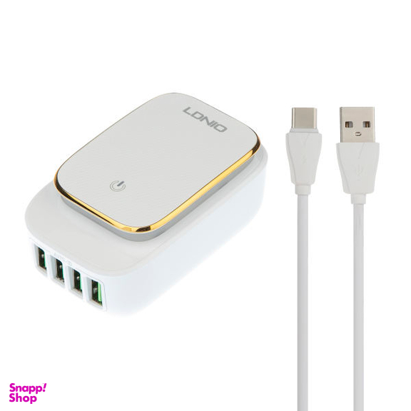شارژر دیواری الدینیو مدل A4405 + کابل تبدیل USB-C