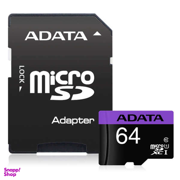 کارت حافظه microSDHC ای دیتا (Adata) مدل Premier کلاس 10 استاندارد UHS-I سرعت 80MBps ظرفیت 64 گیگابایت