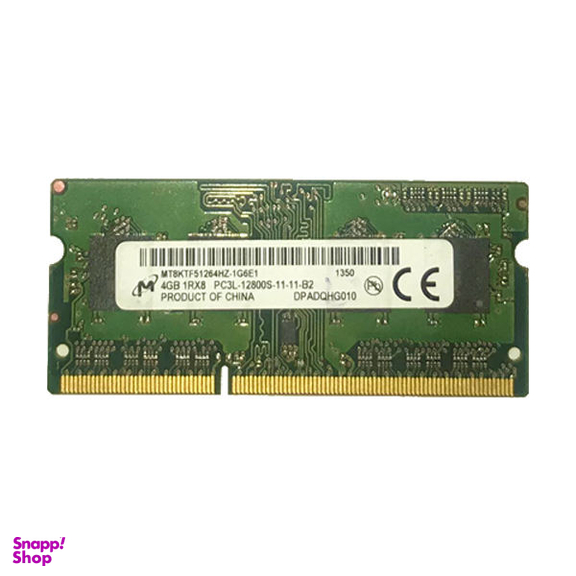 رم لپ تاپ DDR3L تک کاناله 1600 مگاهرتز میکرون مدل MT8K ظرفیت 4 گیگابایت